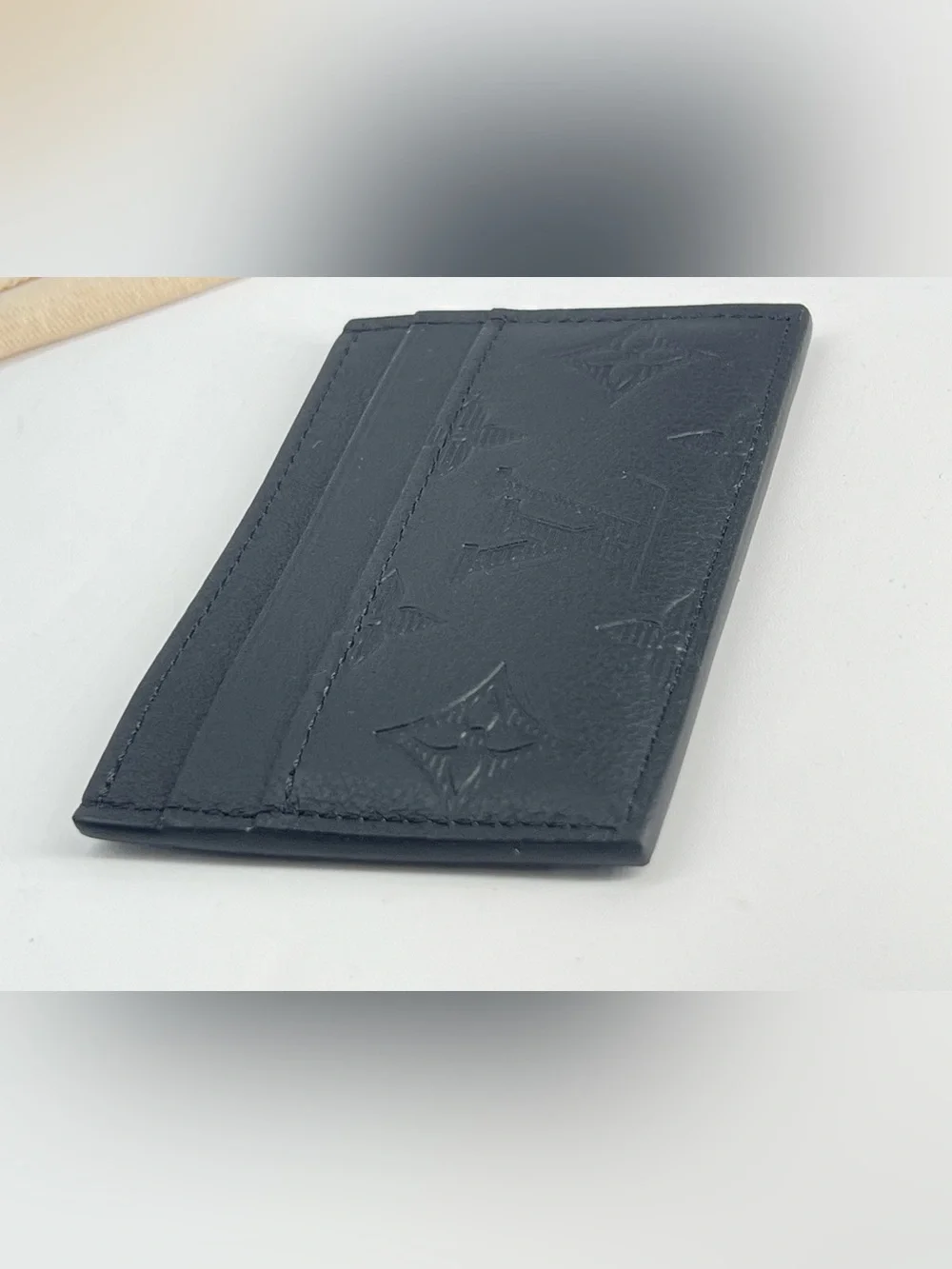 Louis Vuitton Double Card Holder In Black Monogram Canvas